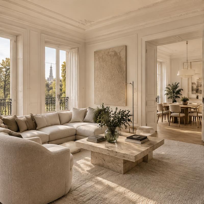 Piso reformado junto al Retiro